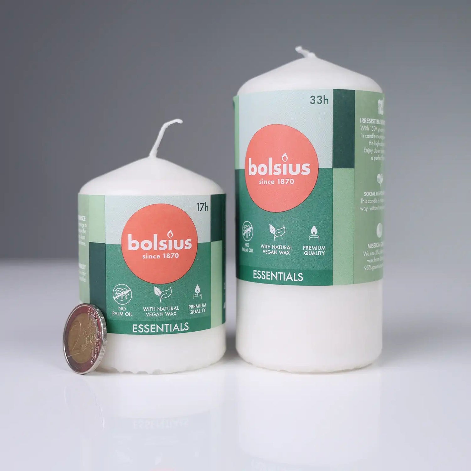 Bolsius Stompkaars 120/58 Cloudy White - Goedvoorbereid.nl