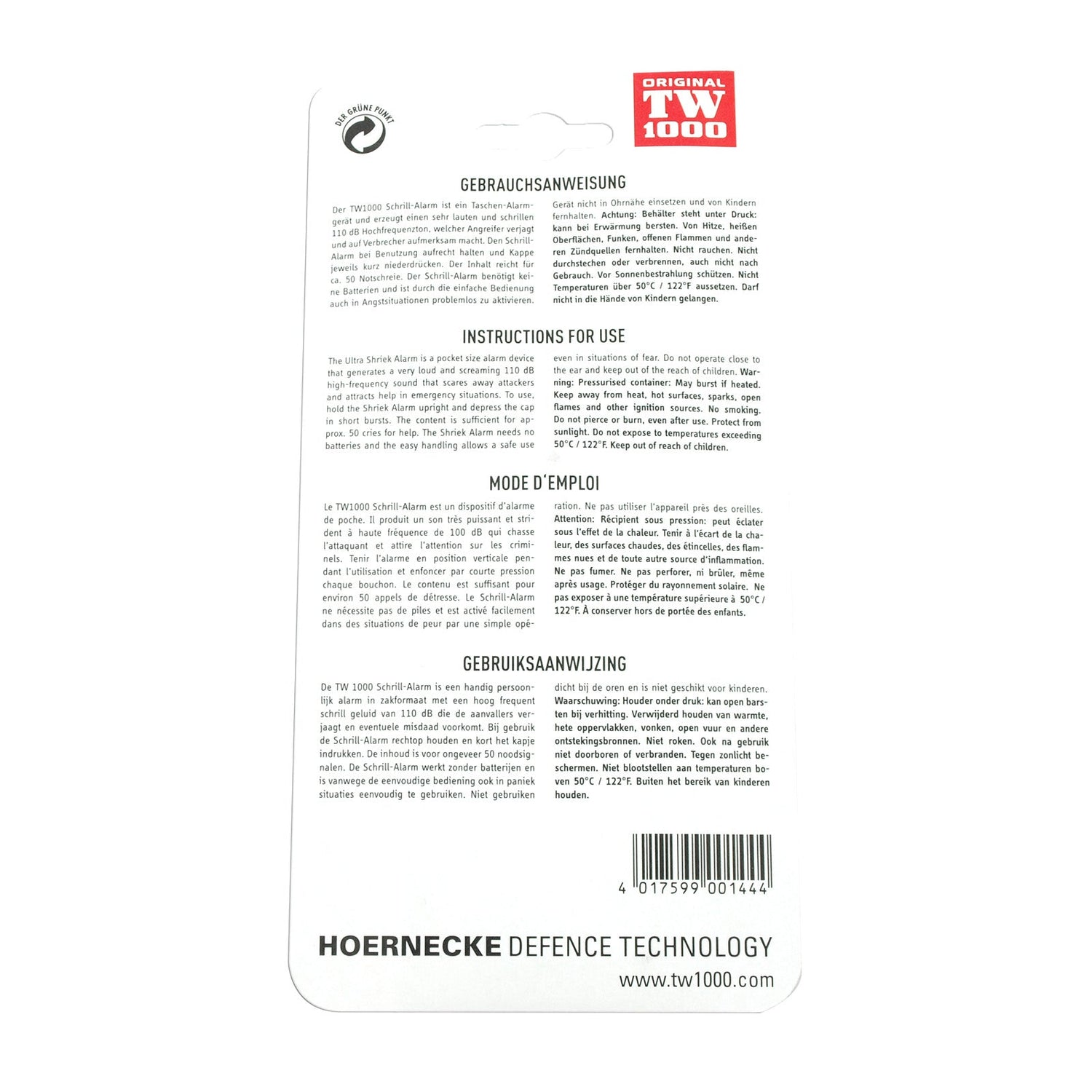 KH Security Schrill Alarm - Goedvoorbereid.nl