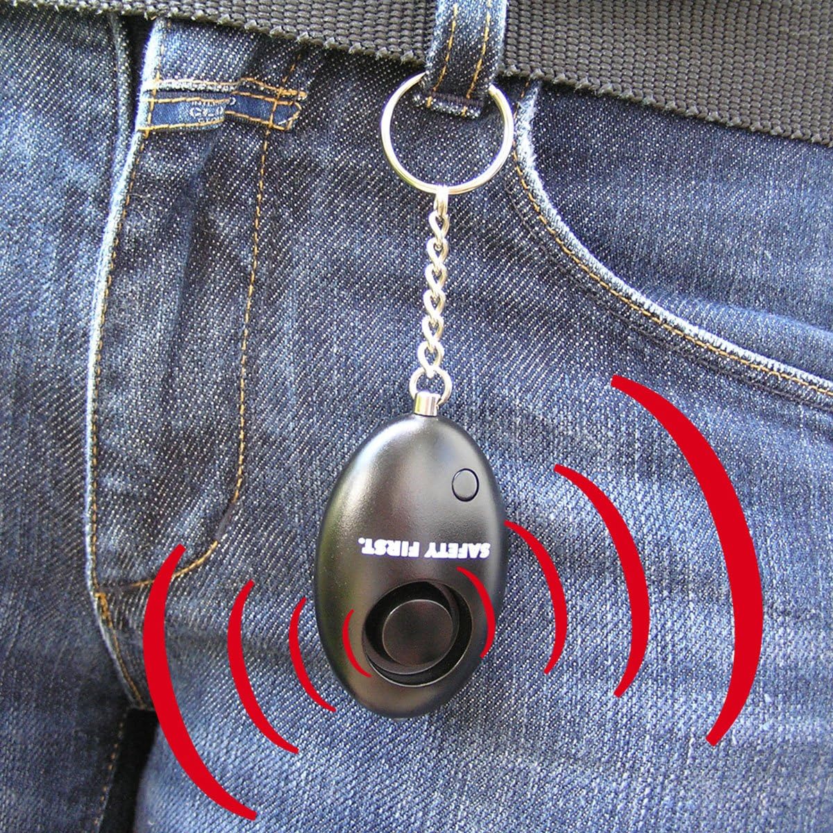 KH Security Sleutelhanger alarm met LED licht (zwart) - Goedvoorbereid.nl