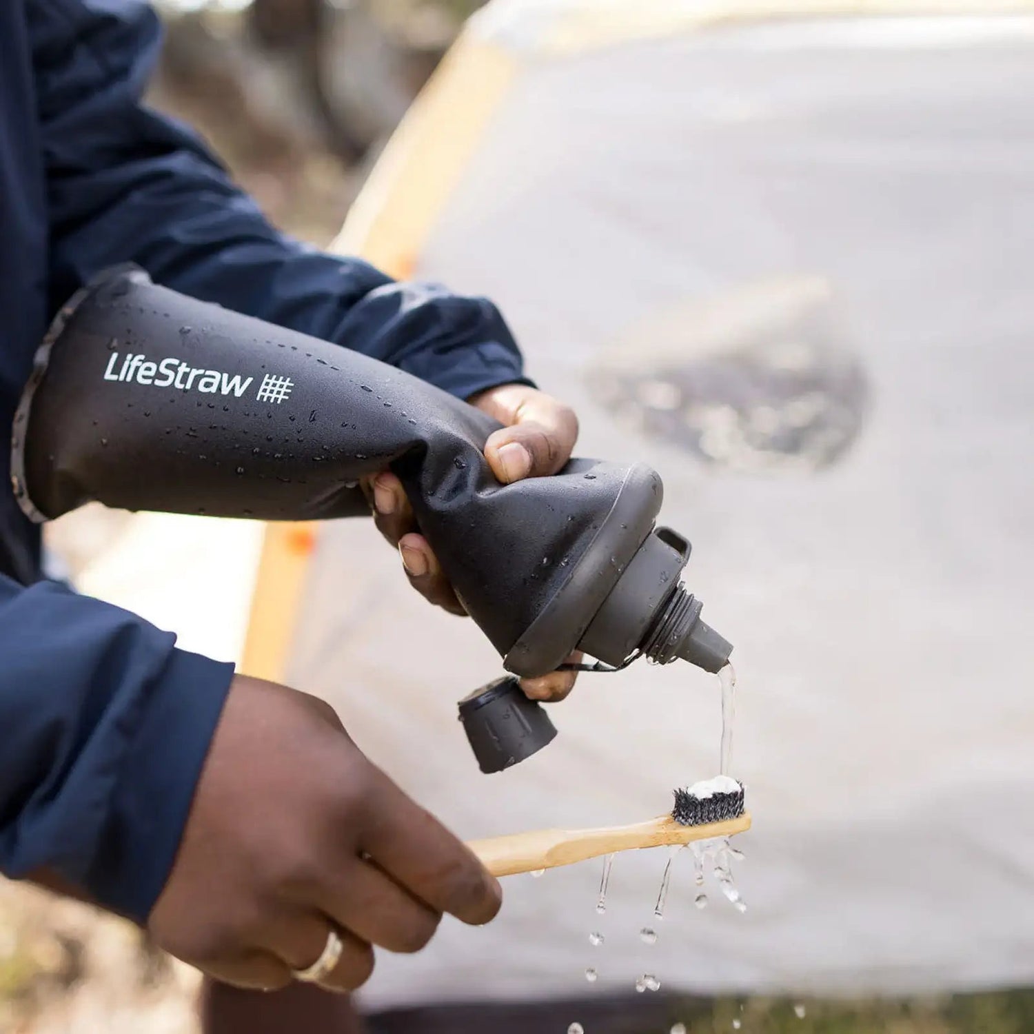 LifeStraw Peak Series Collapsible Squeeze 1L opvouwbare fles - Goedvoorbereid.nl