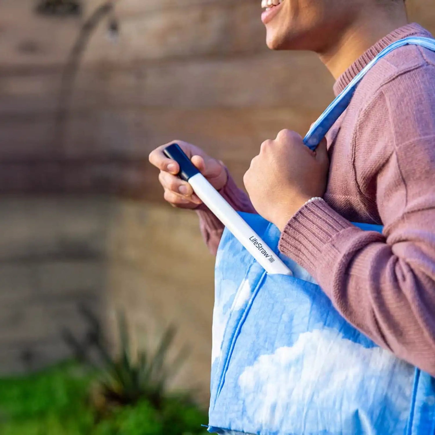 LifeStraw Sip waterfilter rietje stormy blue incl. opberghoesje - Goedvoorbereid.nl