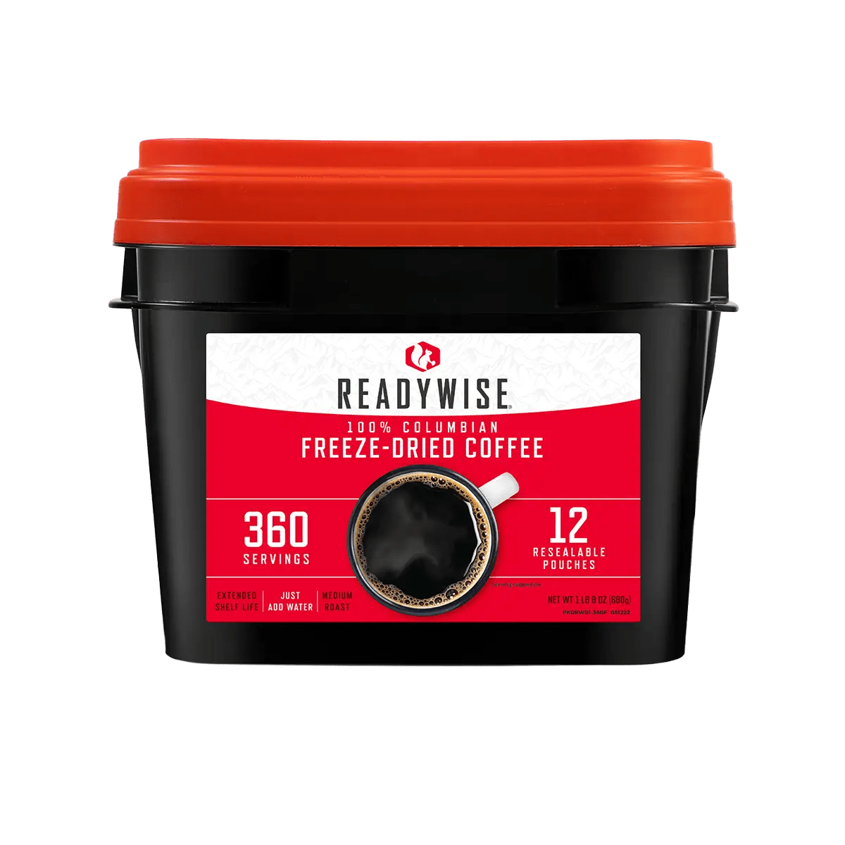 ReadyWise Freeze - dried koffie 360 porties - Goedvoorbereid.nl