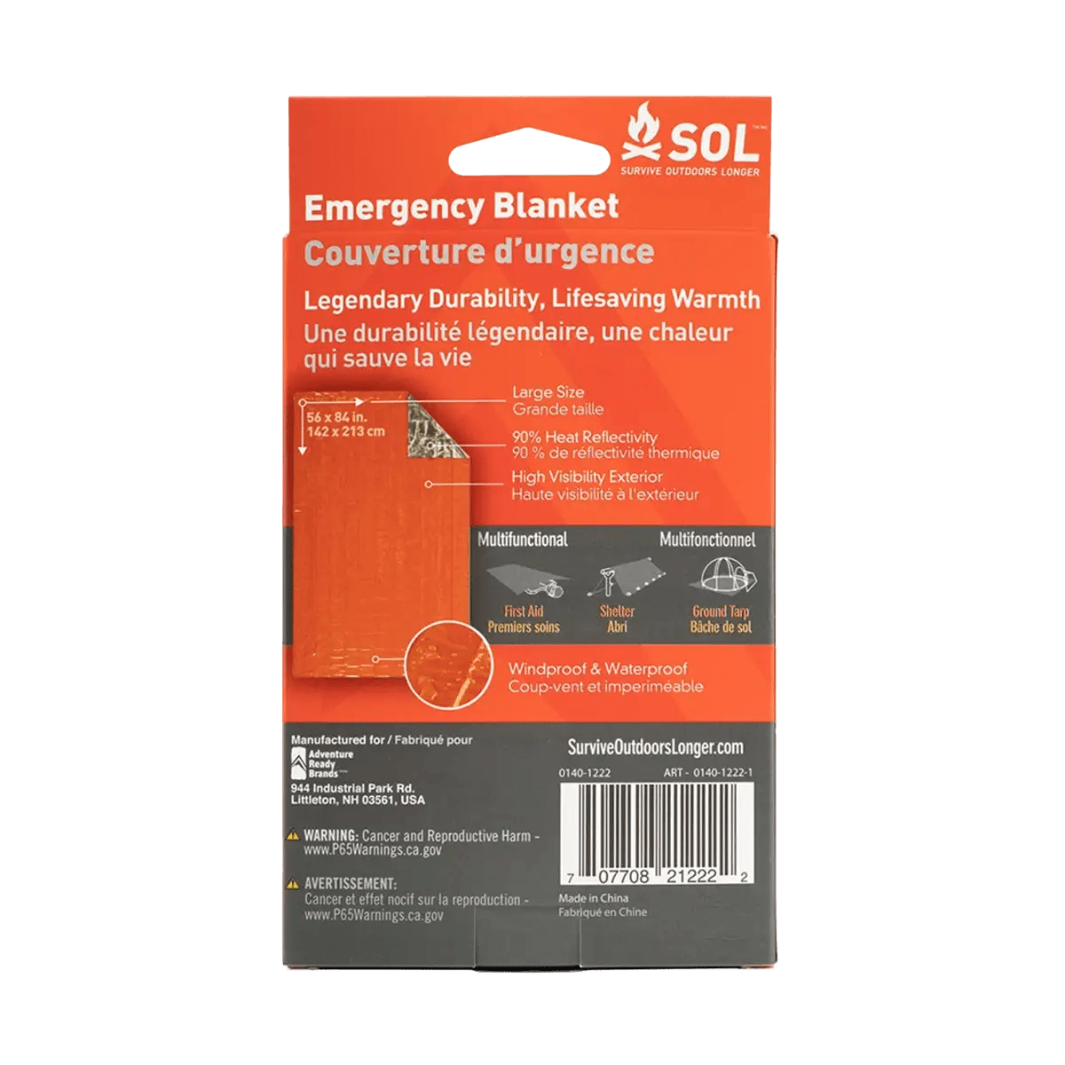 S.O.L. Emergency Blanket - Goedvoorbereid.nl