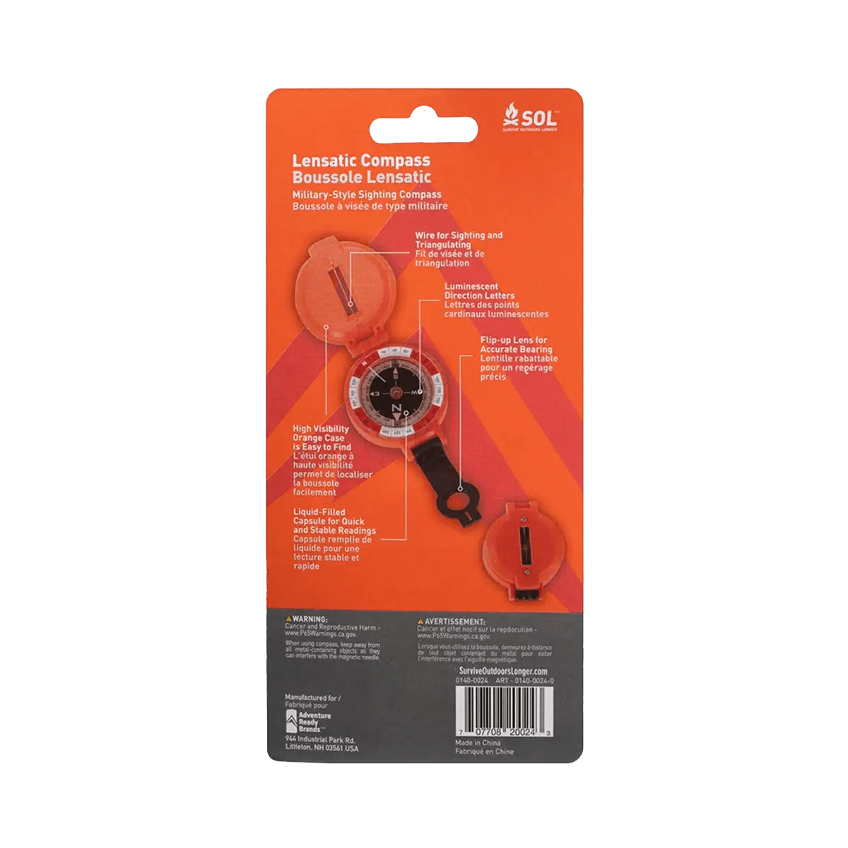 S.O.L. Lensatic Compass - Goedvoorbereid.nl