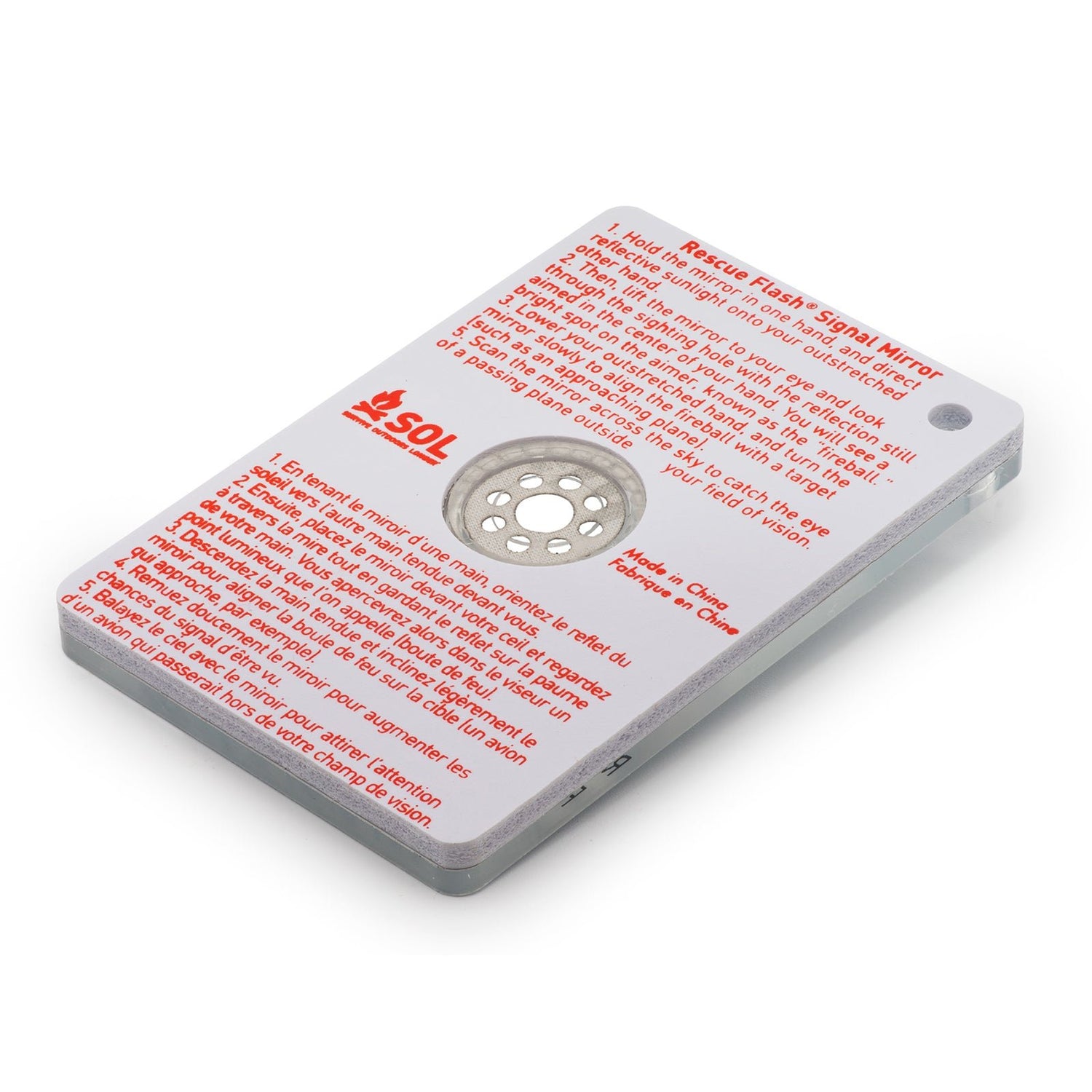S.O.L. Rescue Flash Drijvende Signaal Spiegel - Goedvoorbereid.nl