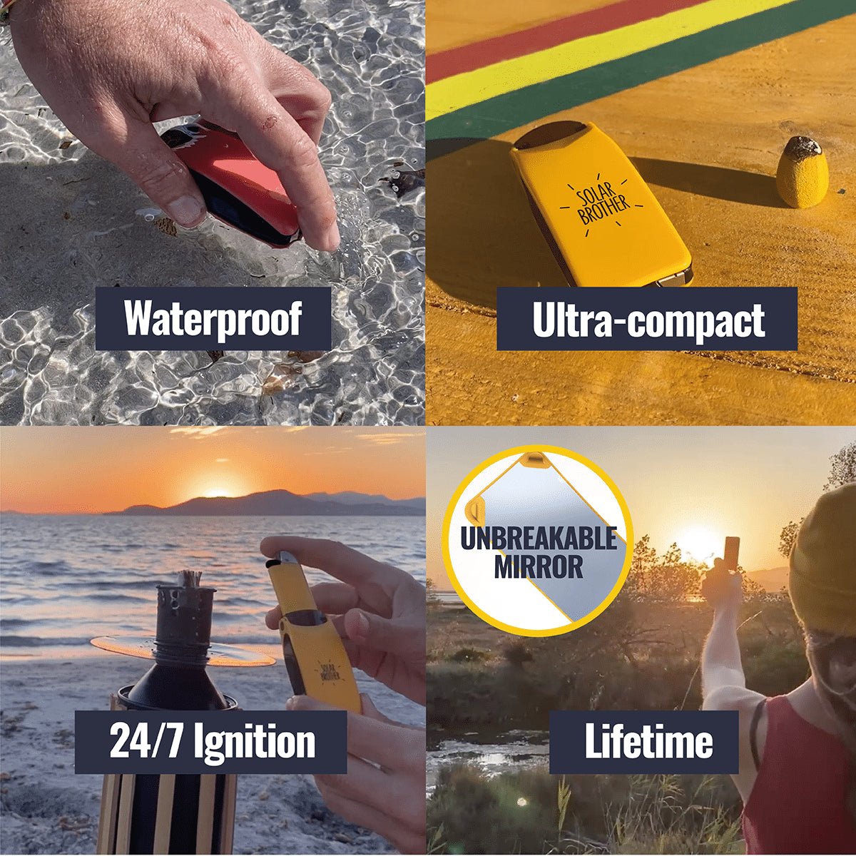 Solar Brother SunCase V2 vuurstarter op zonlicht groen - Goedvoorbereid.nl