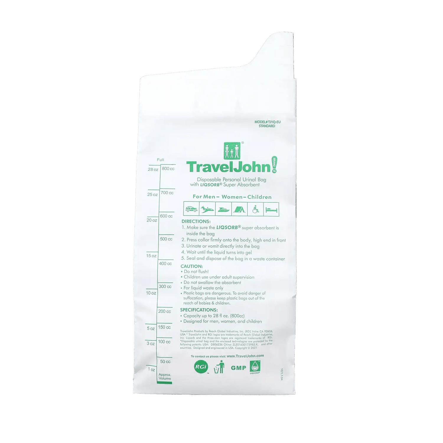 TravelJohn plaszakjes 4 stuks - Goedvoorbereid.nl