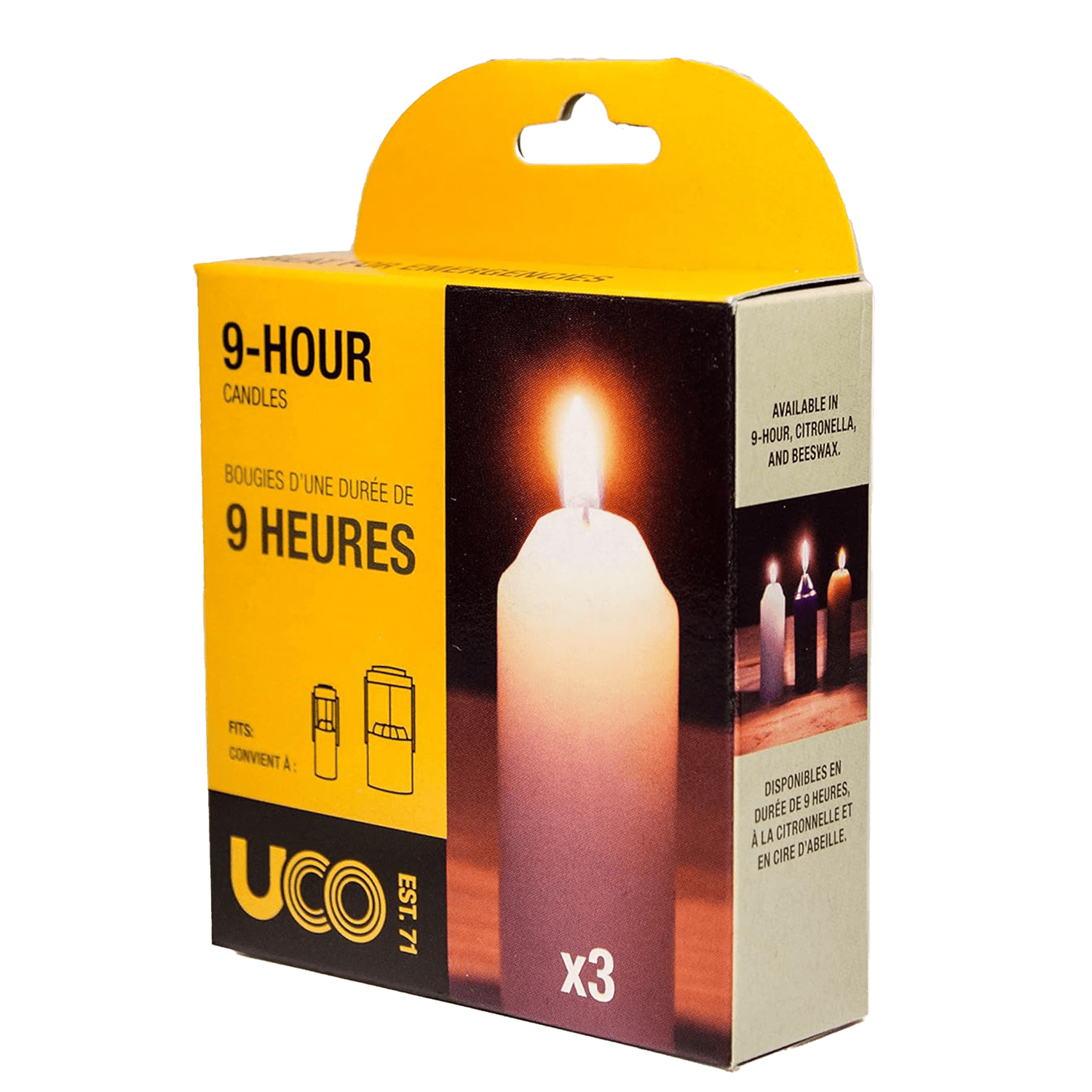 UCO 9 uurs kaars wit (3 stuks) - Goedvoorbereid.nl