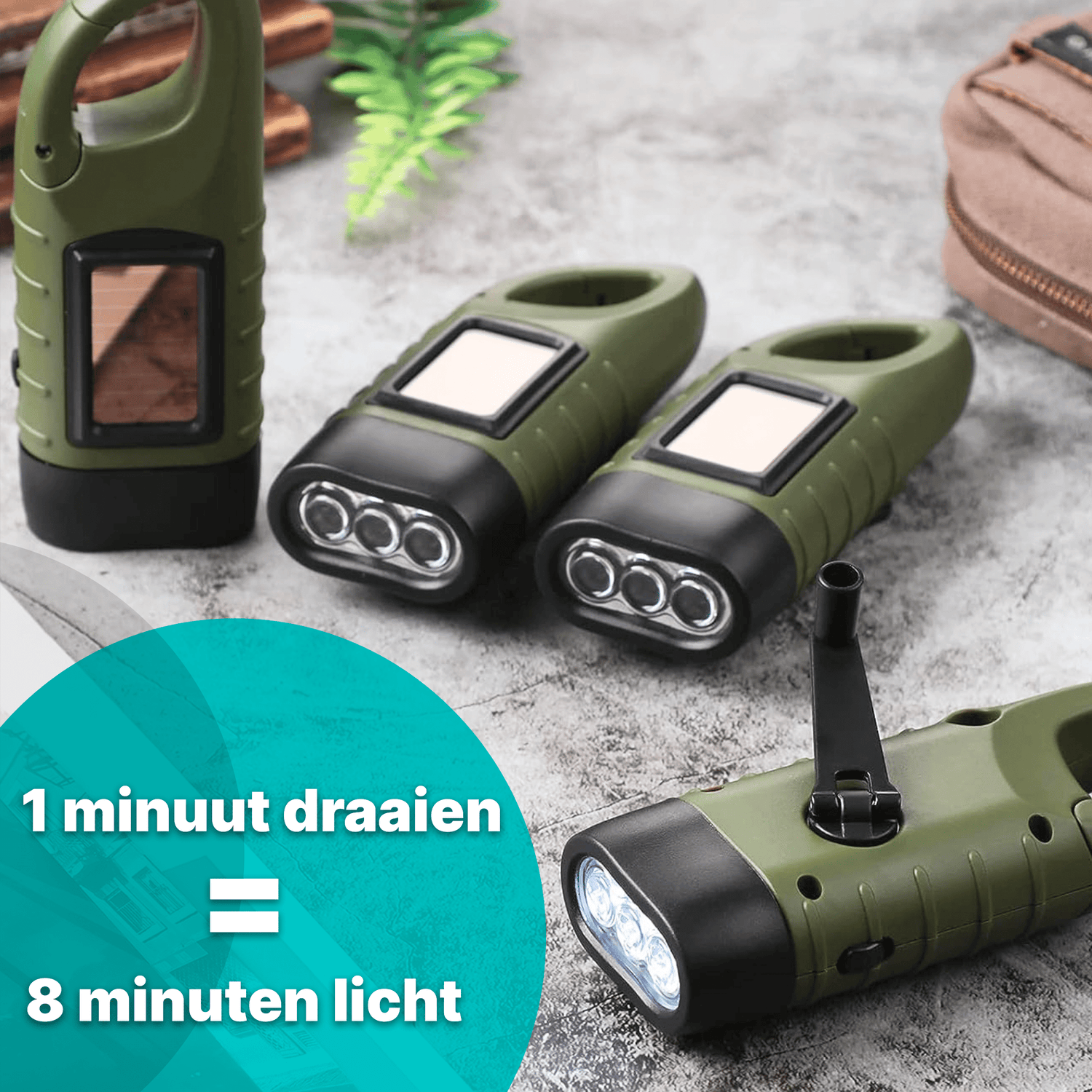 What's Goods Dynamo opwindbare/oplaadbare LED zaklamp - Goedvoorbereid.nl