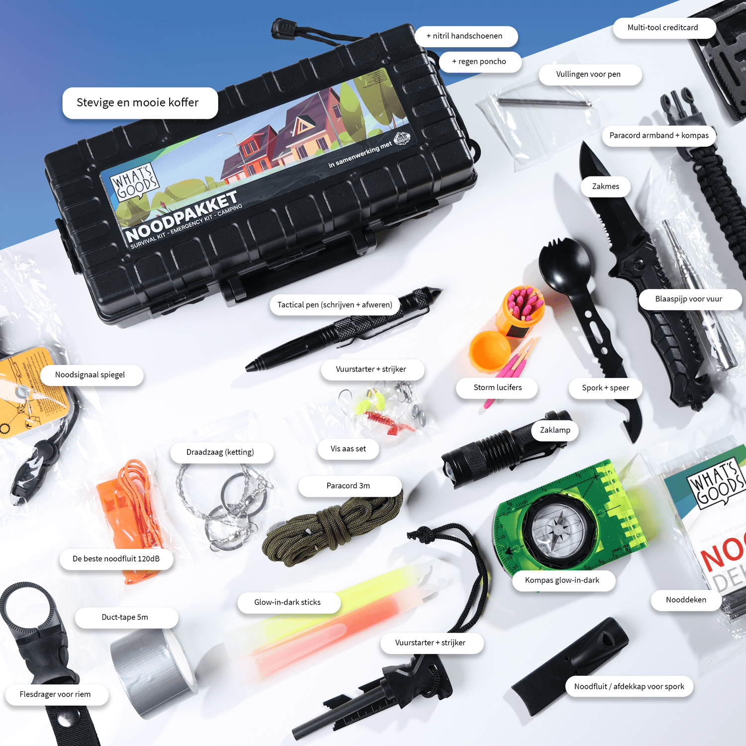 What's Goods - Essentials Survival Kit - Goedvoorbereid.nl