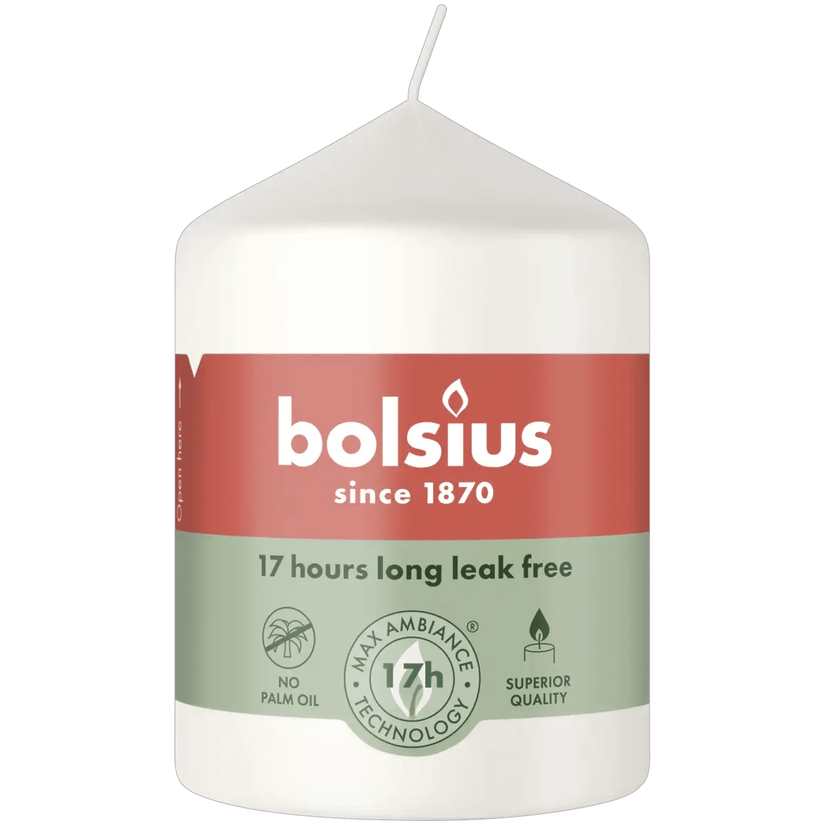 Bolsius Stompkaars 80/58 Cloudy White - Goedvoorbereid.nl