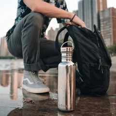 Klean Kanteen Drinkfles Reflect met bamboedop 800ml - Goedvoorbereid.nl