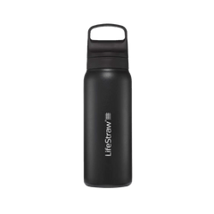 LifeStraw Go 2.0 Water Filter Fles 1L Zwart RVS - Goedvoorbereid.nl
