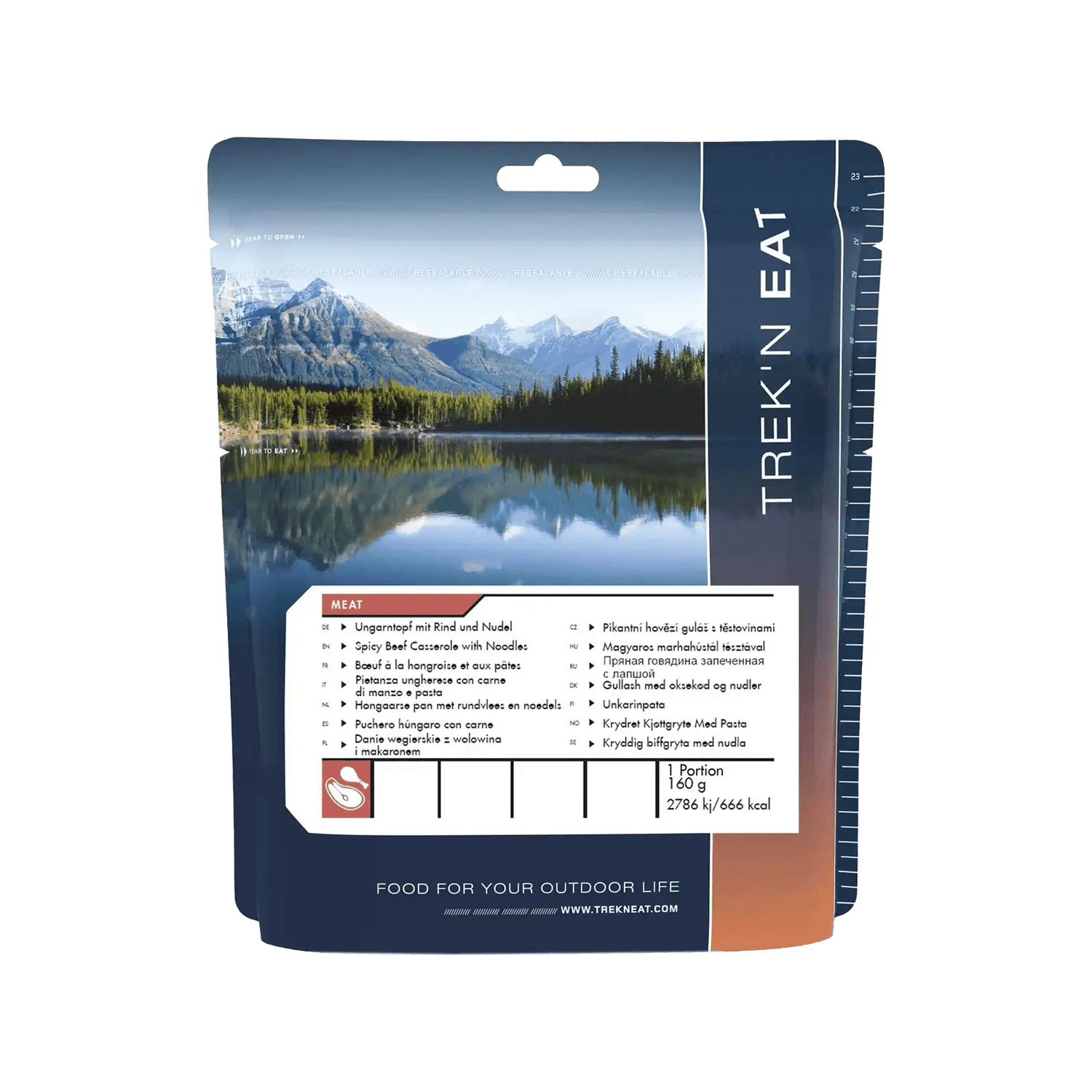 Trek 'n Eat Hongaarse pan met rundvlees en noedels - Spicy Beef Casserole 160g - Goedvoorbereid.nl